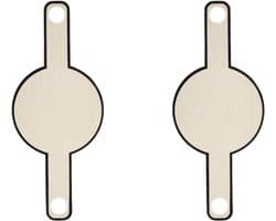 Broodbakmat - 2 stuks - Herbruikbare - Multifunctionele siliconen bakmat - Lange Handvatten Deeg MatGeschikt - Geschikt voor airfryer, oven en magnetron - 54,5×21 cm - Beige