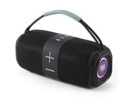 Luidspreker - Feestluidspreker - Draagbare Bluetooth-luidspreker - 23,5 x 9,9 x 10 cm - Met verlichting - 10W stereo met hoog volume - Kleine draadloze luidspreker - Ondersteunt TWS-koppeling - Geschikt voor thuis, feestjes, buiten, strand - Zwart