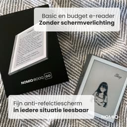 Nomiq Booq Go E-reader (inclusief cover) - 6 inch E-ink Scherm - 32GB Opslag - Grijs - Compact - Ruimte voor duizenden boeken - Zonder schermverlichting — thumbnail 3