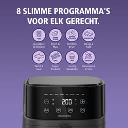 Brabantia Airfryer XL - 4 liter - Digitaal Touchscreen - 8 Kookprogramma's - Tot 4 Personen - PFAS-Vrij - 80ºC tot 200ºC - 1700 Watt - BBEK1134 — thumbnail 4