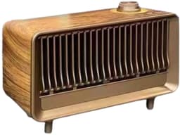 Retro Dual Bluetooth Speaker met FM Radio – 10W Dual Mono Sound – Bluetooth 5.4 – TWS Pairing – Retro Wood & Bronze Design — thumbnail 1