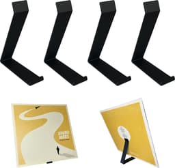 LP Standaard - 4 Stuks - Zwart - Platenhouder - Vinyl rek - LP Display — thumbnail 1