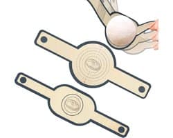 Lange Handvatten Deeg Mat - 2 stuks - sling bakmat - Multifunctionele siliconen bakmat - Brood Bakken Mat - vaatwasserbestendig - Deegmat - brood-Sling siliconen bakmat - Broodbakmat - Geschikt voor Airfryer, Oven En Magnetron