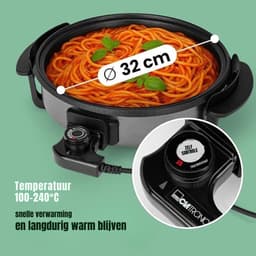 Quvo® Partypan -Airfryer -Hapjespan - makkelijke schoon te maken - diameter 32 cm - Zwart - 40cm x 38cm x 16cm — thumbnail 2