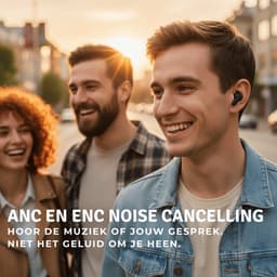 Noise Buddies Pulse - Oortjes draadloos met Noise Cancelling - Draadloze oordopjes - Bluetooth - Wit — thumbnail 3