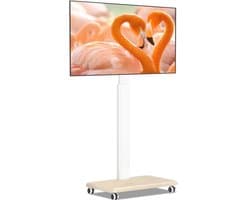 Verrijdbaar TV-meubel voor 32-65 inch televisies, in hoogte verstelbaar en draaibaar design