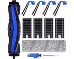 PromoHome 12-delige Accessoireset geschikt voor Ecovacs Deebot X11 OmniCyclone/X11 Pro/X11 Pro Omni/X11- Complete Onderhoudskit met Hoofdborstel, Dweilrollen, HEPA-filters en Zijborstels voor Optimale Reiniging