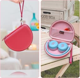 Hoofdtelefoontas voor Bluetooth on-ear koptelefoon voor kinderen - Draadloos, opvouwbaar, Rood en Blauw — thumbnail 5