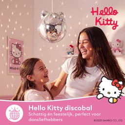 Hello Kitty Discobal XL - Spiegelbol met Ophanghaak 27 x 25 x 25 cm - Disco Speelgoed voor Kinderen - Discobol - Hello Kitty Producten - Cadeau voor Meisjes - Spiegelbal - 6, 7, 8, 9, 10, 11, 12, 13, 14, 15, 16+ Jaar - Zilver — thumbnail 3