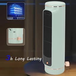 Torenventilator voor Slaapkamer en Kantoor - Stil en Oplaadbaar met 3 Snelheden — thumbnail 2