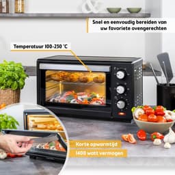 DnA® Heteluchtoven - Airfryer Oven - Airfryer - Oven - Zwart - 46cm x 32cm x 28cm — thumbnail 5