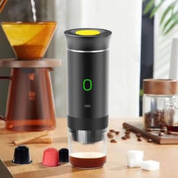 Draadloze Draagbare Espresso Machine - 3-in-1 Oplaadbare Koffiemaker voor Capsules en Poeder - 7500mAh - Geschikt voor Reis, Camping, Auto en Kantoor - Groen — thumbnail 3