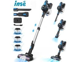 VacniQ Steelstofzuiger Draadloos - Gebruikt voor dierenhaar, tapijten, auto's -Stofzuiger Draadloos- Blauw -6 in 1- 65 dB - Batterijduur tot 55 minuten- Autonomie - 35kPa