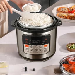 Elektrische Multi-Cooker – 6L Capaciteit - Draagbare Rijstkoker – Snel Verwarmen – Veilig Kooksysteem — thumbnail 2