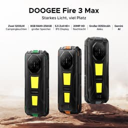 DOOGEE Fire 3 Max-Robuuste Smartphone-Android 15-32GB RAM + 256GB ROM-8350 mAh-1200LM kampeerlamp-outdoor smartphone-5,5 inch IPS HD+ scherm -48 MP + 8 MP camera-Gemini AI-Widevine L1-IP68 water- en stofbestendig - GPS-vingerafdrukherkenning-NFC- OTG — thumbnail 3