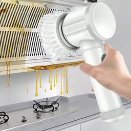 Witte multifunctionele, draadloze elektrische reinigingsborstel voor in de hand, afwasborstel voor in de keuken, elektrische reiniger voor tegels in de badkamer. — thumbnail 5