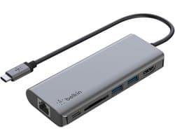 Belkin 6-in-1 USB-C Hub - 4K HDMI - Gigabit Ethernet - 100W PD Opladen