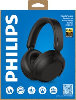 PHILIPS TAH8000EBK Draadloze over-ear Bluetooth-hoofdtelefoon – ruisonderdrukking, 70 uur speeltijd, compatibel met spraakassistent, ideaal voor op reis – zwart — thumbnail 7