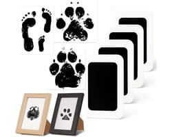 Pawprint Set - Ink Free Nose Print Set - Dog & Cat - Baby Handprint & Footprint Set - Clean Print Set with Frame - Uniek Cadeau Idee