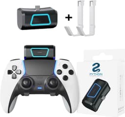 PS5 Controller Powerbank 2000mAh – draadloze oplader - Voor DualSense & DualSense Edge – Met 2 Ophanghaken voor controller en headset — thumbnail 3
