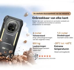 Blackview XPLORE 2 Projector - Robuuste Smartphone - 5G - 48GB RAM - 1TB ROM - 20000mAh - 120W snel opladen - 6.73 inch QHD+ AMOLED-scherm - Nachtzicht - Android 15 - Robuuste Telefoon - NFC - GPS - Zwart — thumbnail 12