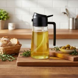 Flow Goods 2-in-1 Olijfolie Sprayer – Zwart - Olijfolie Fles met Giet- en Sprayfunctie - Navulbaar Olie Glas – 470 ML – Cooking Spray - BBQ Accesoires – Airfryer — thumbnail 2