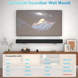 Universele muurbeugel voor soundbars | Verstelbare diepte 9,4-16,3 cm | Draagvermogen 17,2 kg | Eenvoudig te installeren onder een tv-beugel, ruimtebesparend ontwerp. — thumbnail 4