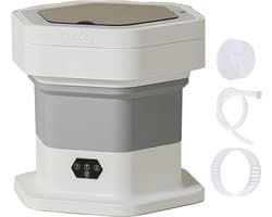 Draagbare wasmachines, draagbare wasmachines en drogers, kleine opvouwbare wasgoed voor reizen, grote opvouwbare mini-wasmachine voor appartementen, slaapzalen, campings, campers - grijs
