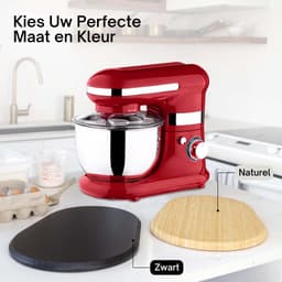 Ibyx Bamboe Schuifplank - Krasvrije Onderzetter met Wieltjes voor Koffiezetapparaat, Airfryer & Espressomachine - Keuken Organizer — thumbnail 2