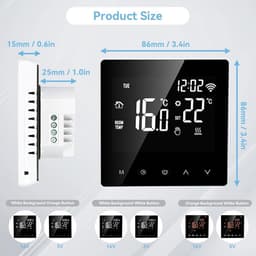 Slimme Wifi Thermostaat voor Vloerverwarming - Programmeerbaar met LCD Scherm — thumbnail 5