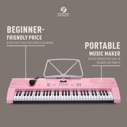 Keyboard 61 toetsen - Met gratis lessen - Fazley FKB-050-P - Roze — thumbnail 3