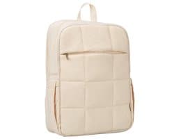 Selencia Vaya Puffy Laptop Rugzak - 16 inch Rugtas - Dames Tas - Soft Ivory