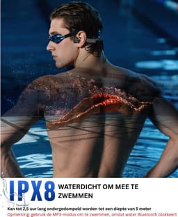 White-Label® Bone Conduction Headphone - Koptelefoon voor Activiteiten - Draadloos - Bleutooth - Zwart — thumbnail 4