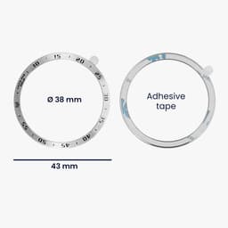 kwmobile Beschermende Ring geschikt voor Samsung Galaxy Watch Ultra 47mm Fitness Tracker - Bezel Ring voor smartwatch - Beschermring voor smartwatch in zilver / zwart. — thumbnail 8