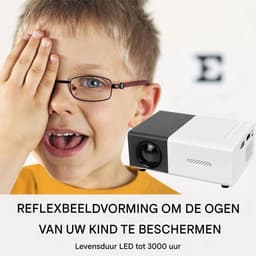 Vitdipy - Beamer - Projector - HD - Mini Projector - Smart Beamer - IOS & Android - Met Afstandsbediening - Resolutie van 320 x 240 - Zwart — thumbnail 3