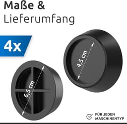 Set van 4 rubberen dempers voor wasmachines en drogers - Trillingsreductie en vloerbescherming — thumbnail 5