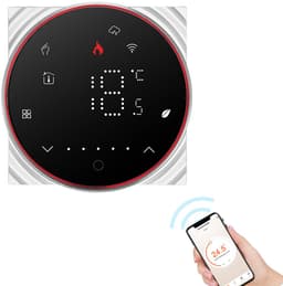 Slimme Tuya WiFi-thermostaat met spraakbesturing 5A Digitale programmeerbare temperatuurregelaar voor vloerverwarming Digitale intelligente wandthermostaat met dimbare lichtkleur voor waterverwarming Compatibel met Tmall Genie Amazon Home — thumbnail 3