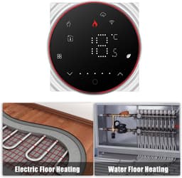 Slimme Tuya WiFi-thermostaat met spraakbesturing 5A Digitale programmeerbare temperatuurregelaar voor vloerverwarming Digitale intelligente wandthermostaat met dimbare lichtkleur voor waterverwarming Compatibel met Tmall Genie Amazon Home — thumbnail 5