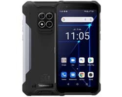 Hammer Construction 4G Bouwtelefoon en een lasermeter ineen - 6" scherm - 6 GB RAM geheugen - 128 GB - 16 Mpx - Android 12 - Zwart/ Zilver