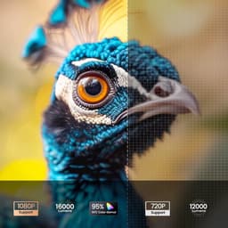 Mini Beamer 1080P Full HD – Draagbare Projector 16000 Lumen met WiFi, Bluetooth & Auto Keystone voor Thuisbioscoop — thumbnail 4
