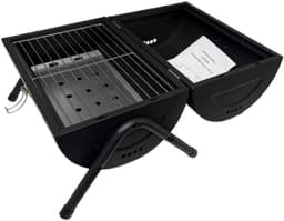 Compacte Draagbare kolen BBQ van Wolff BBQ - Handig voor op de camping op het strand of in een park - Smoker Barbecue - Draagbare lichtgewicht bbq - Met Thermometer en lucht doorvoer. Laat je vlees langzaam garen. Koop TIP — thumbnail 3