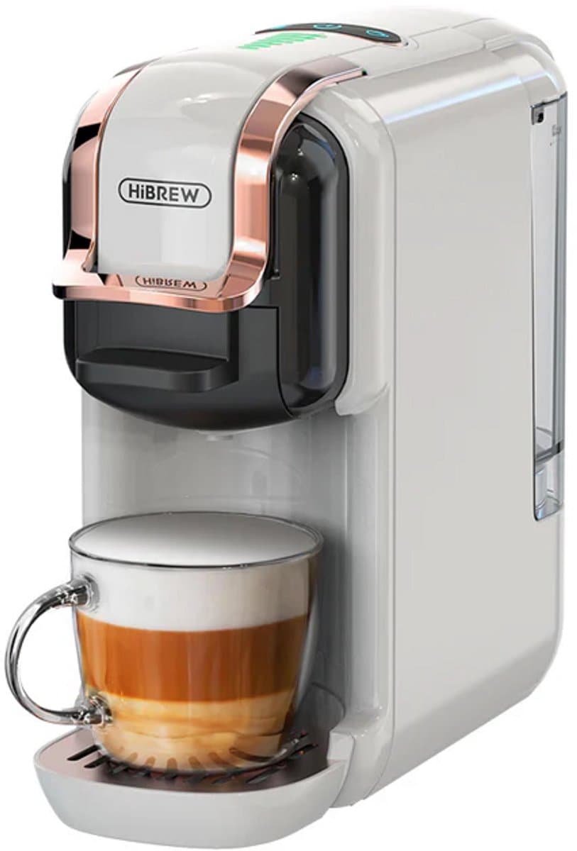 HiBrew 5-in-1 Koffiecupmachine – Meerdere Capsules – Heet/Koud – 19Bar – 1450W – Wit — afbeelding 1