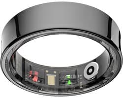 NOLATR Smart Ring LUX – Zonder Abonnement – Activity Tracker Ring – Hartslag, Slaap & Stappen – 5-7 Dagen Batterij – Zwart – Maat 12