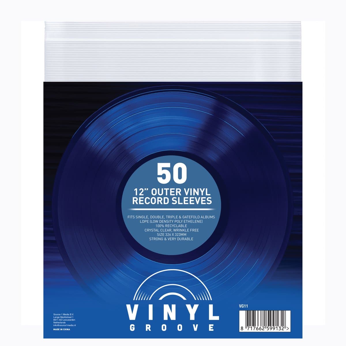 Vinyl Groove - 12” Outer Vinyl Record Album Sleeves 50 pcs / pack — afbeelding 1