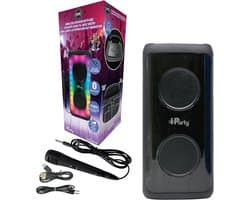 Draagbare Bluetooth Speaker met Microfoon, Lichteffecten en Oplaadbare Batterij