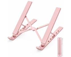 Sounix Laptop Standaard - Laptopstandaard - Verstelbare - 10-15.6" - Geventileerde Koelcomputerstandaard - Roze