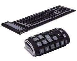 Draadloos USB-toetsenbord, opvouwbaar siliconen, stil, geschikt voor desktopcomputers, laptops en kantoorgebruik, draagbaar, waterdicht, zacht toetsenbord.