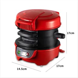 ACEP Ontbijtmaker - 220 V - Rood - Hamburger machine - Hamburgermaker - 800W - Keukenmachine - Contactgrills - Toaster - Sandwich — thumbnail 3