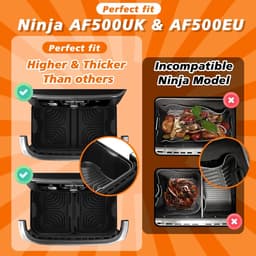 29 Stuks Siliconen Air Fryer Liners Gescht voor Ninja Dual Foodi FlexDrawer AF500EU 10,4L, Cosori 10L Air Fryer Accessoires voor Heteluchtfriteuse, Ninja Siliconen vorm Heteluchtfriteuse Accessoires — thumbnail 3
