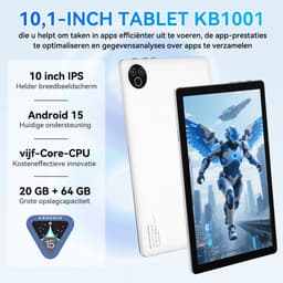 Hotlight KB1001 - Android 15 - 10.1 inch- 5000mAh - 20(3+17)GB RAM - 64GB ROM - Bluetooth 5.4 - WIFI 6 - Wit — thumbnail 5
